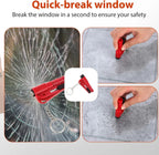 4 PCS Car Emergency Escape Tool Set with Window Breaker, Seat Belt Cutter and Survival Whistle for Drivers, 4 Colors