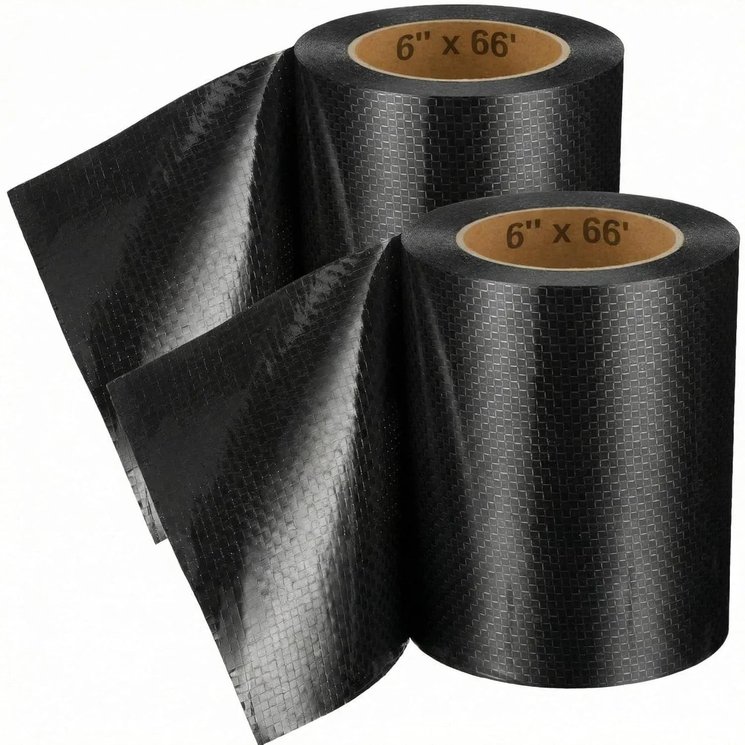 RV Underbelly Tape, Corrugated Waterproof Thick Adhesive Patch for Camper Travel Trailer Mobile Home Repair, Black 6 Inch x 66 Feet, 2 Pack