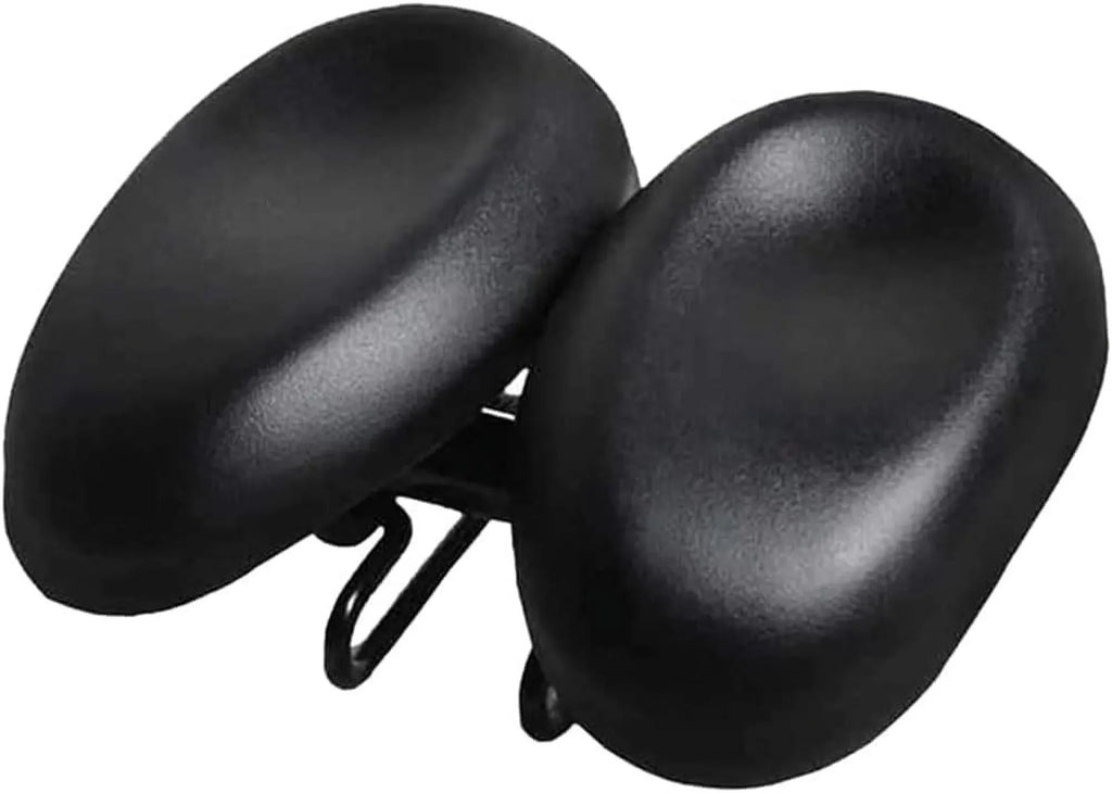 Noseless Bicycle Saddle Cushion Ergonomic Soft Double Pad Wide Cycling Seat for Men Women Black, for Bicycle Cycling and Outdoor Riding Use