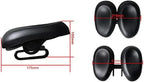 Noseless Bicycle Saddle Cushion Ergonomic Soft Double Pad Wide Cycling Seat for Men Women Black, for Bicycle Cycling and Outdoor Riding Use