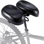 Noseless Bicycle Saddle Cushion Ergonomic Soft Double Pad Wide Cycling Seat for Men Women Black, for Bicycle Cycling and Outdoor Riding Use