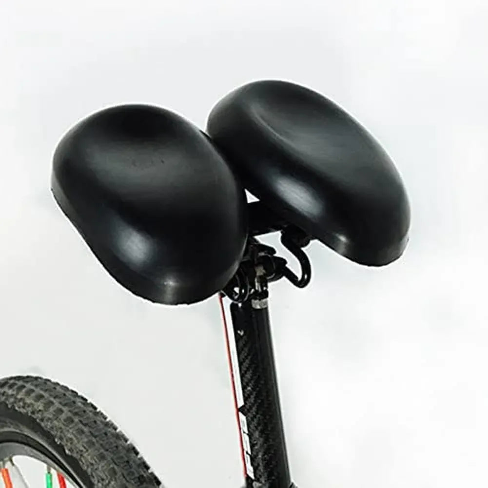 Noseless Bicycle Saddle Cushion Ergonomic Soft Double Pad Wide Cycling Seat for Men Women Black, for Bicycle Cycling and Outdoor Riding Use
