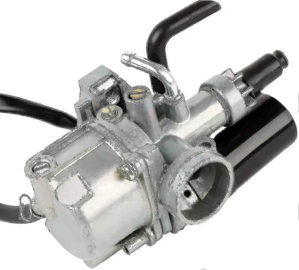 Carburetor for 50cc 2-Stroke Motorcycle Engine, Electric Choke Carb with 17mm Intake and 28mm Air Filter Interface