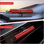 1 Pack Emergency Hammer and Seat Belt Cutter for Car Escape Safety Tool, Key Ring Size with Mounting Base, Red