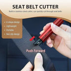 2 Pack Emergency Hammer and Seat Belt Cutter for Car Escape Safety Tool, Key Ring Size with Mounting Base, Red