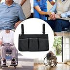 Universal Waterproof Wheelchair Armrest Storage Bag, Side Organiser for Wheelchair Child Chair and Power Chair