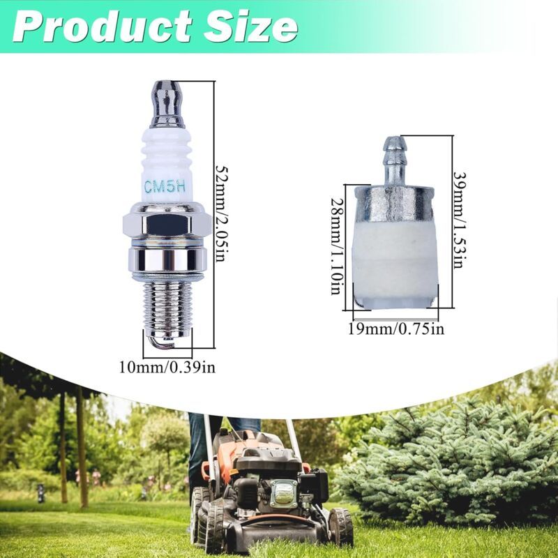 9 in 1 Carburetor Kit for Honda GX25 GX35 FG110 HHT25 HHT35 Engine, with Gasket Filter Fuel Line Spark Plug Bulb