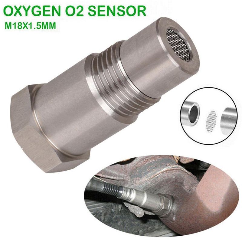 2pcs Car CEL Fix Check Engine Light Eliminator Oxygen O2 Sensor Adapter, Mini Catalytic Converter Spacer, M18x1.5