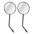 2 Pack Universal Motorcycle Rearview Side Mirrors, Stable Wide View Replacement Mirrors for Motorbike Scooter, Black