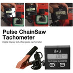 Inductive Digital Tachometer for 2-Stroke Engines, Chainsaw Lawnmower Motorcycle RPM Meter with Replaceable Battery
