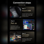 Wireless CarPlay Android Auto 2-in-1 Smart Car Connection Box for Apple iPhone and Android Devices, Size 33, Black
