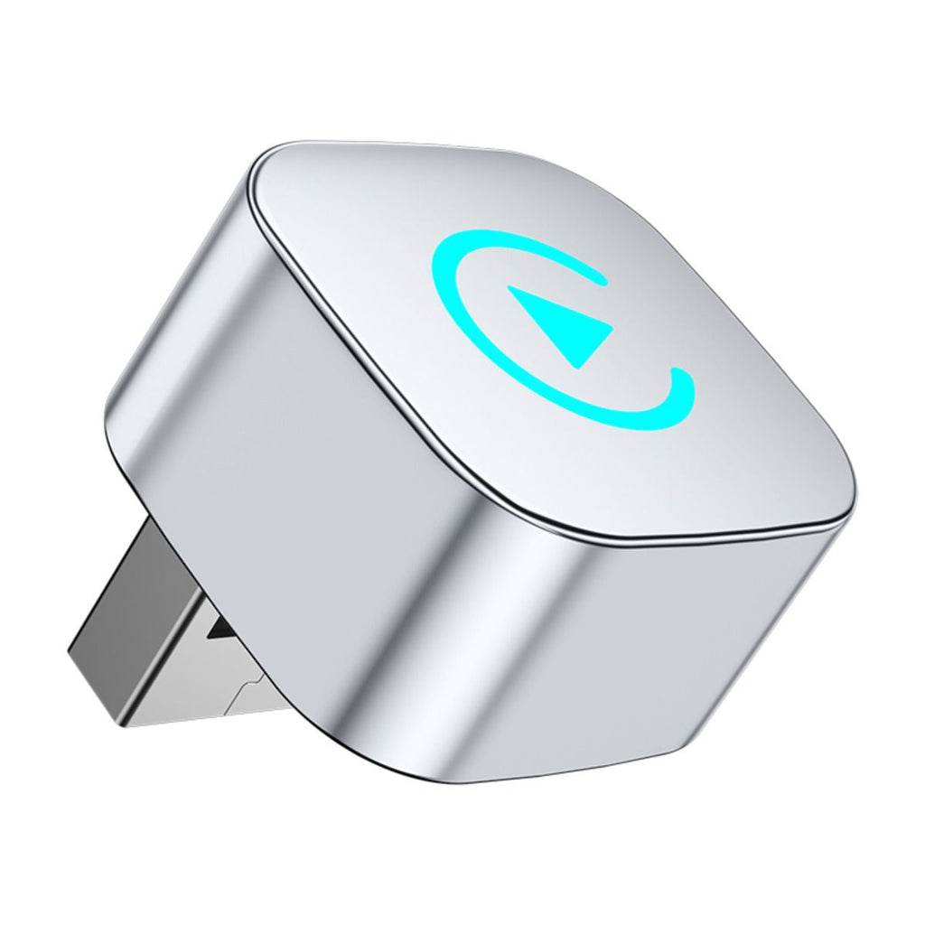 Wireless CarPlay Android Auto 2-in-1 Smart Car Connection Box for Apple iPhone and Android Devices, Size 33, Silver