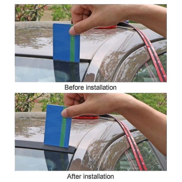 Car Rubber Edge Sealing Strip for Roof Window Door and Protective Trim, Noise Dust Rain Reduction, 14mm x 2m Black Trim