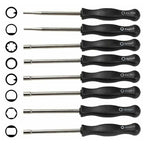 8 Pack Assorted Carburetor Screwdrivers, Adjustment Tool Set for 2-Stroke Engines, Non-Slip Square Handle Tools