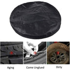 13 Inch Spare Tyre Wheel Cover for 55-58cm / 22-23 Inch Diameter, PVC Waterproof Dustproof UV Protection Cover