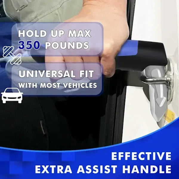 Car Assist Handle for Elderly, Vehicle Support Handle with Emergency Hammer Window Breaker for Entry and Exit, Red