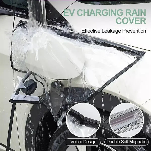 Electric Car Charging Port Rain Cover, Waterproof Dustproof EV Connector Protection for Universal Vehicles, 60 x 50 cm