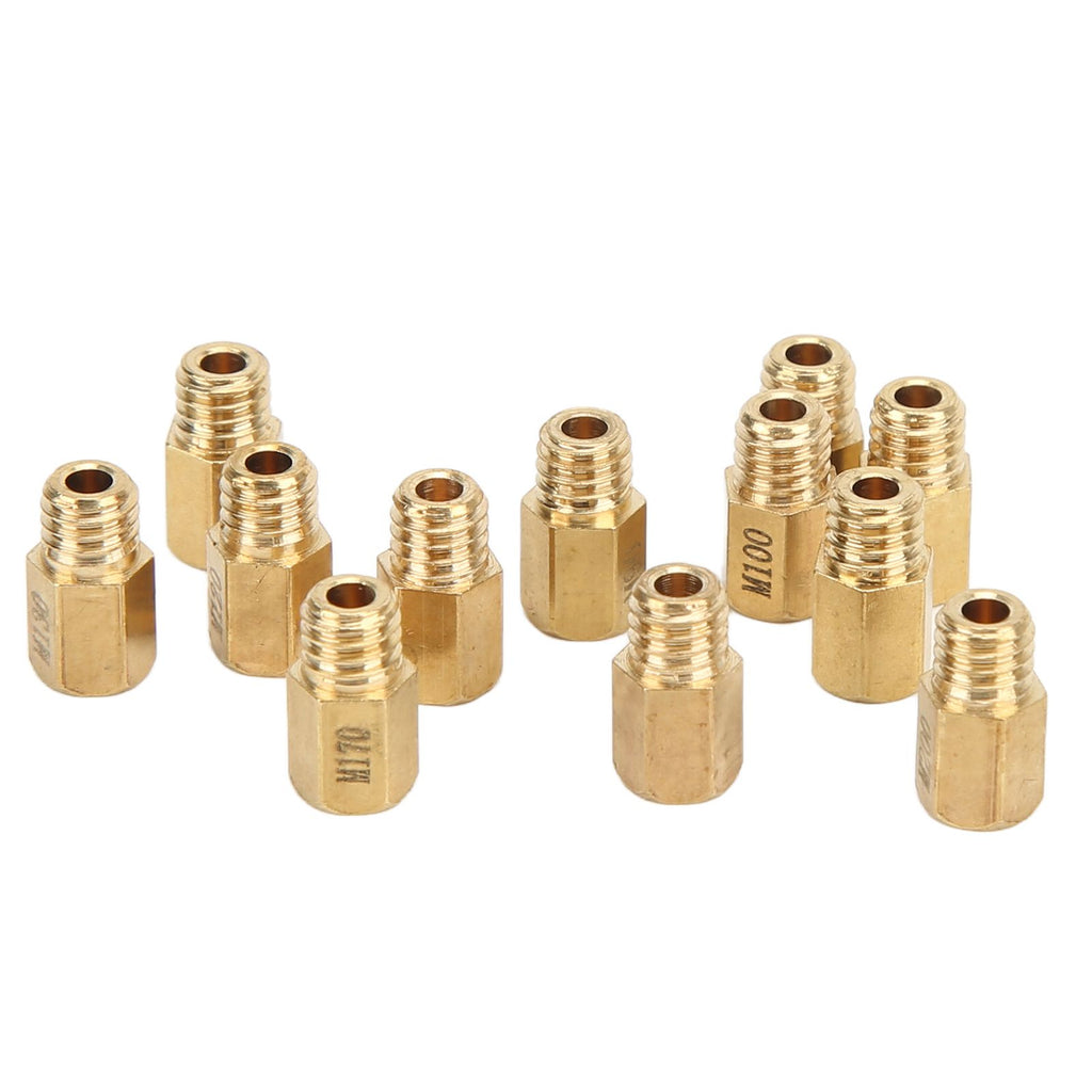 12pcs Mikuni VM TM TMX Carburetor Main Jet Kit, 90-200 Metal Gold Jets for Flat Slide Carburetor Tuning Kit Set