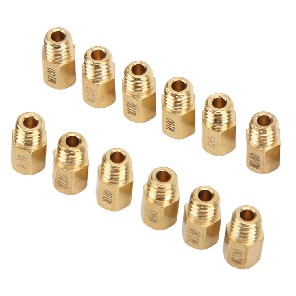 12pcs Mikuni VM TM TMX Carburetor Main Jet Kit, 90-200 Metal Gold Jets for Flat Slide Carburetor Tuning Kit Set