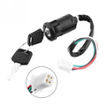 Ignition Lock Switch with 2 Keys for Motorcycle ATV Dirt Bike Go Kart, Universal 50cc-250cc Plastic Metal Replacement