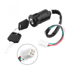 Ignition Lock Switch with 2 Keys for Motorcycle ATV Dirt Bike Go Kart, Universal 50cc-250cc Plastic Metal Replacement