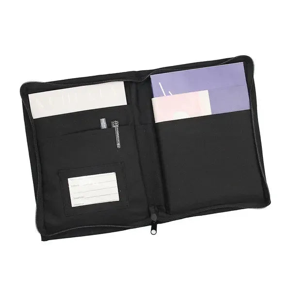 Universal Glove Box Organiser Holder for Car Manuals Documents Papers and Insurance Cards, Multiple Pockets, Black