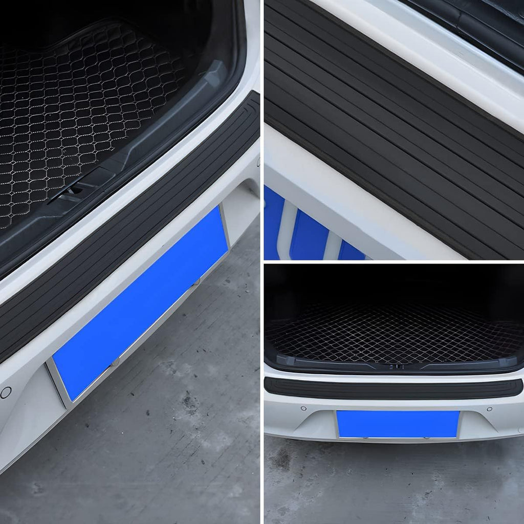Rear Bumper Protector Rubber Boot Guard, Scratch Resistant Exterior Car Accessory for Most Vehicles, Black, 90 cm x 7 cm