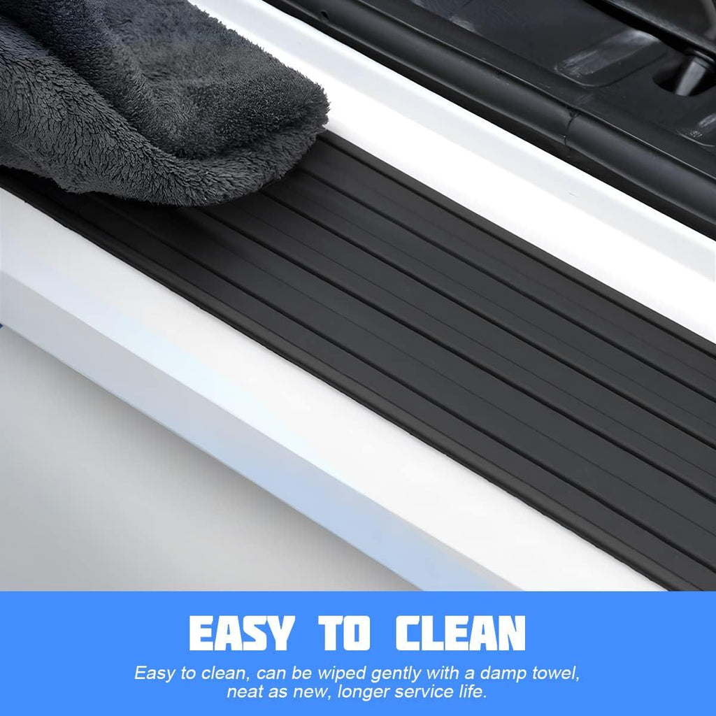 Rear Bumper Protector Rubber Boot Guard, Scratch Resistant Exterior Car Accessory for Most Vehicles, Black, 104 cm x 9 cm