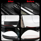 5 Rolls 5D Carbon Fibre Tape for Car Door Sill, Anti-Collision Waterproof Protector Sticker, Black, 5 cm x 3 m Each