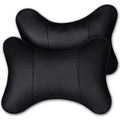 2 Pack Black Car Neck Pillow, Travel Headrest Cushion for Long Journeys, Neck Support Pillow, 25 x 17 x 9 cm Size