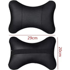 2 Pack Black Car Neck Pillow, Travel Headrest Cushion for Long Journeys, Neck Support Pillow, 25 x 17 x 9 cm Size