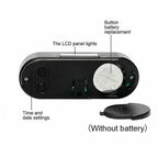 2 in 1 LCD Digital Car Electronic Clock Thermometer, LED Time Temperature Display with 12/24 Hour Modes for Dashboard