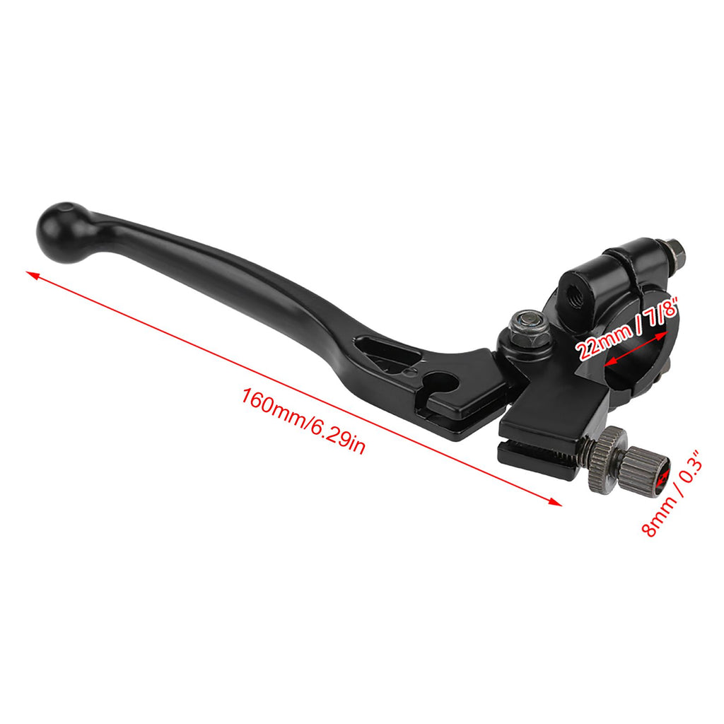Foldable Clutch Lever with Bracket for 50cc-125cc Dirt Pit Bike, 22mm 7/8in Handlebar, 8mm Cable Housing Fitting