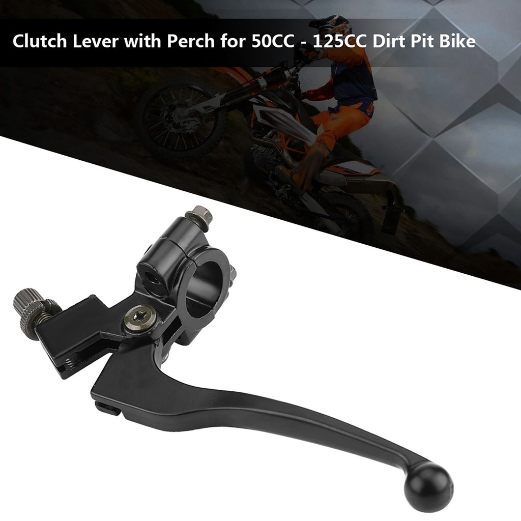 Foldable Clutch Lever with Bracket for 50cc-125cc Dirt Pit Bike, 22mm 7/8in Handlebar, 8mm Cable Housing Fitting