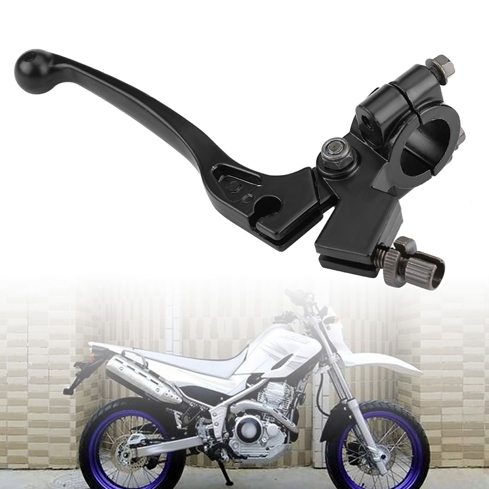 Foldable Clutch Lever with Bracket for 50cc-125cc Dirt Pit Bike, 22mm 7/8in Handlebar, 8mm Cable Housing Fitting
