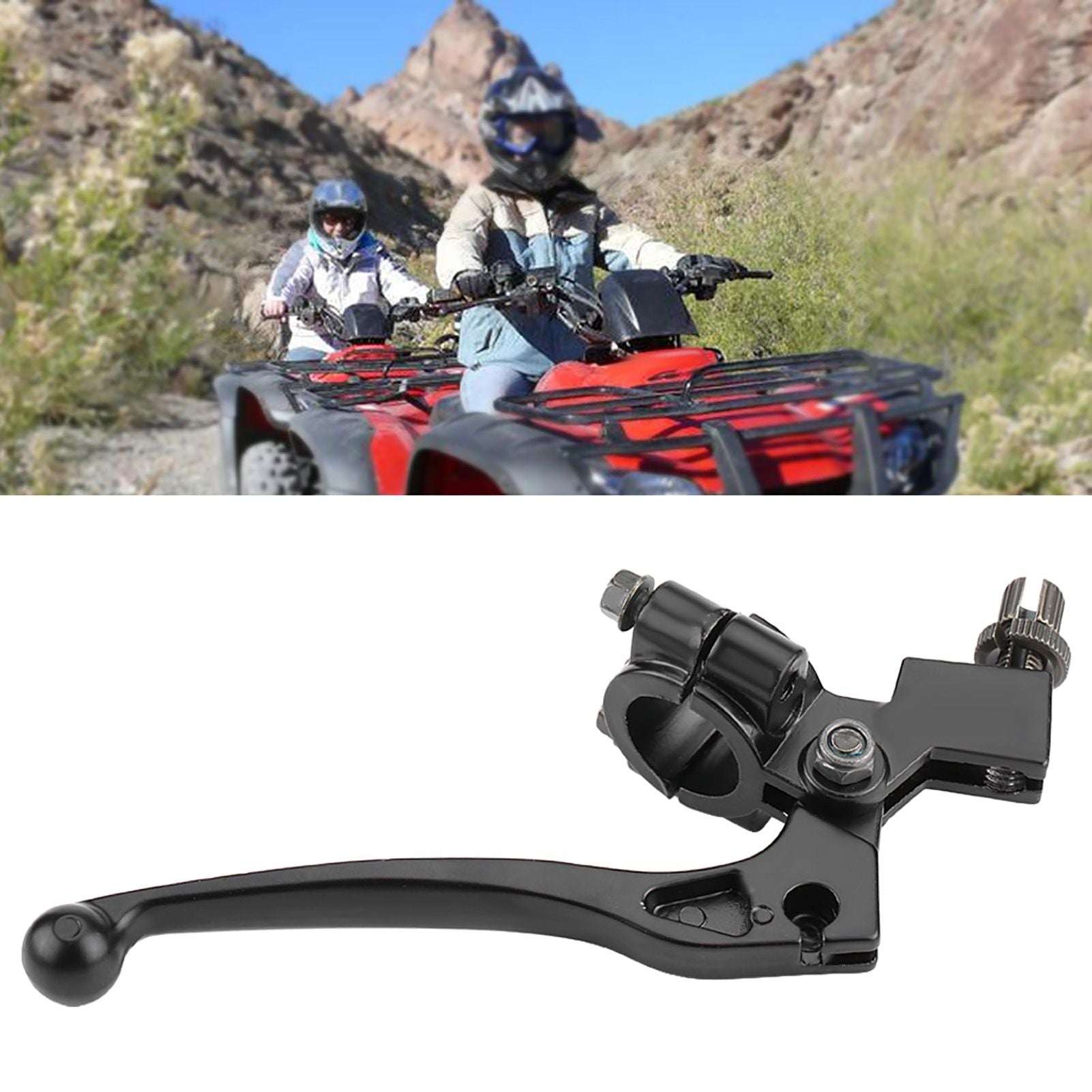 Foldable Clutch Lever with Bracket for 50cc-125cc Dirt Pit Bike, 22mm 7/8in Handlebar, 8mm Cable Housing Fitting