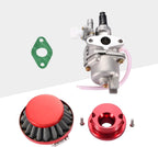Red 2-Stroke 47cc 49cc Carburetor with Air Filter, Replacement for Mini ATV Quad Go-Kart Scooter Moped Dirt Bike