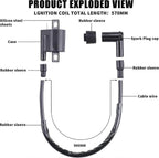 Ignition Coil Compatible with Yamaha PW50 PW80 1981-2009, 45mm Hole Spacing 90 Degree Angle Replacement Coil Module