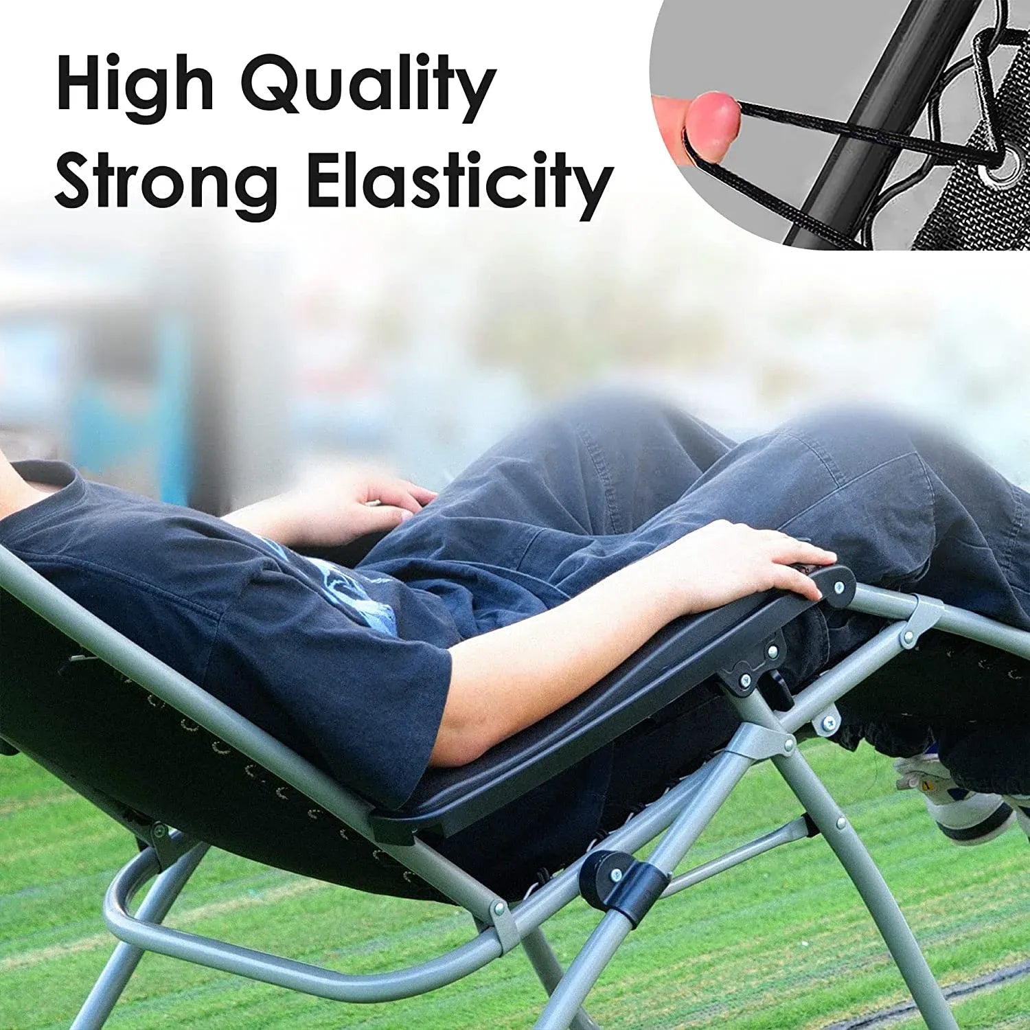 Zero Gravity Chair Replacement Cord Kit, Universal Repair Cords for Recliner Lounge Chairs, 4 Pcs, Black, Replacement Use