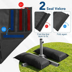 Umbrella Base Weights, 2 Pack Fillable Heavy Duty Weatherproof Sandbags for Cantilever Patio Umbrella, 100 LBS, Black
