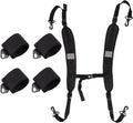 Adjustable Beach Chair Backpack Straps, Replacement Shoulder Carry Bands for Folding Beds, Backpacks and Outdoor Gear, Black