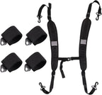 Adjustable Beach Chair Backpack Straps, Replacement Shoulder Carry Bands for Folding Beds, Backpacks and Outdoor Gear, Black