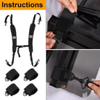 Adjustable Beach Chair Backpack Straps, Replacement Shoulder Carry Bands for Folding Beds, Backpacks and Outdoor Gear, Black