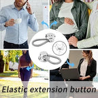 6 Pcs Collar Extenders for Men's Dress Shirts, Comfortable Spring Alloy Button Extenders for Shirts, Suits and Coats, Silver