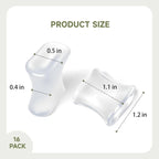 16 Pack Gel Toe Separators Soft Silicone Toe Spacers for Women Men Daily Foot Care Transparent, Daily Comfort Use