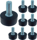 8 Pcs M8 Adjustable Furniture Levelers, Rubber Screw In Leveling Feet Floor Protectors for Chairs and Furniture, Black