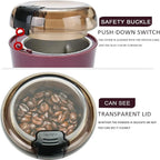 Mini Peanut Butter Machine Portable Nut Grinder with Transparent Cover 150W Motor for Home Kitchen, for Home Kitchen Bathroom and Indoor Use
