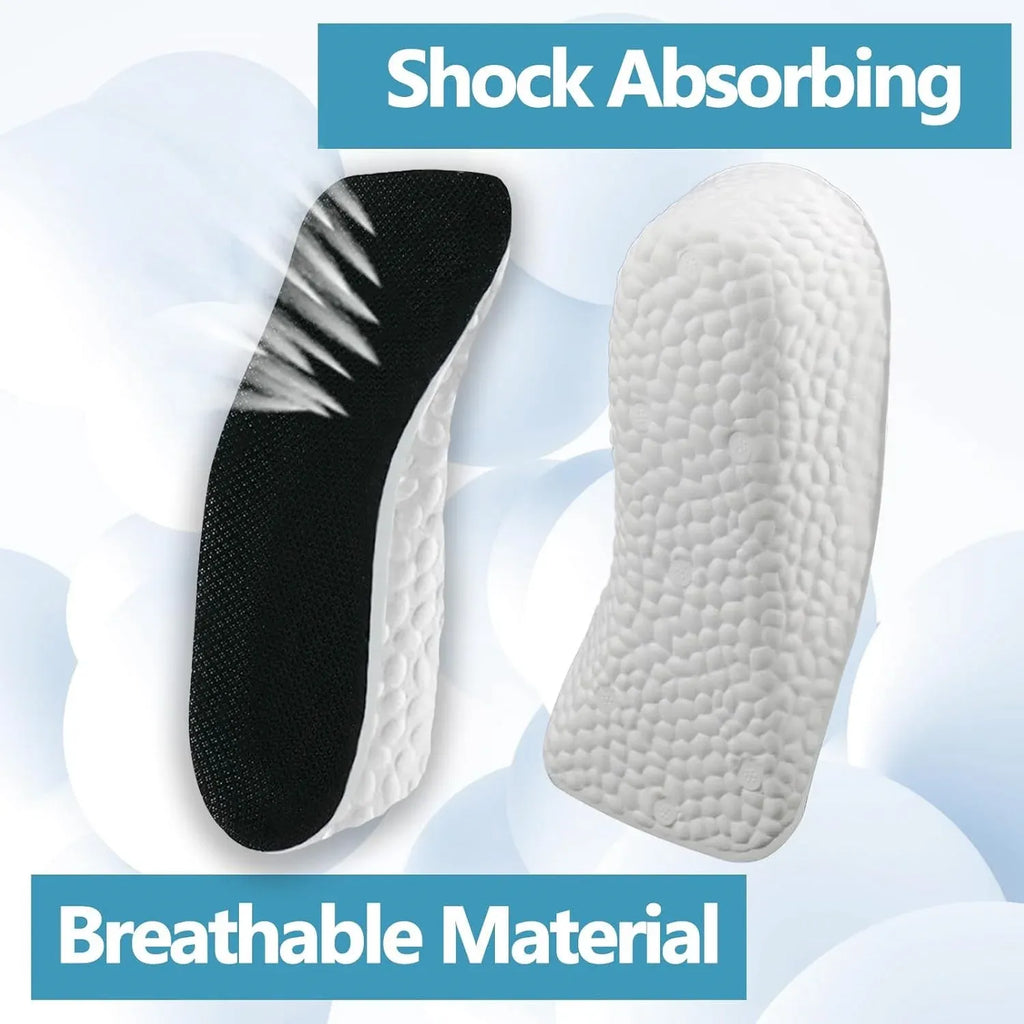 Orthopedic Height Increase Insoles with 1 Inch Lift, Arch Support Heel Cushion for Daily Wear, Black, Practical Everyday Use
