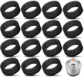 Pet Fountain Foam Filters, 16 Pack Round Sponge Replacement Filters for 2.5L 84 oz Stainless Steel Cat Fountain, Black