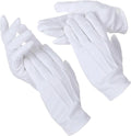 White Dress Gloves 2 Pairs Soft High Elasticity Uniform Gloves for Church Usher Funeral Parade Men Women, Practical Everyday Use